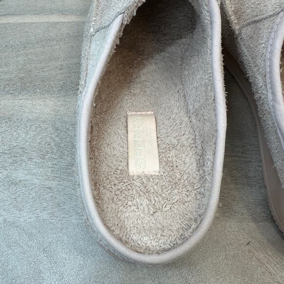 Sperry Top-Sider Moc-Sider Womens Rose Suede Mules Size 8.5 Lined Slippers New - Picture 12 of 13
